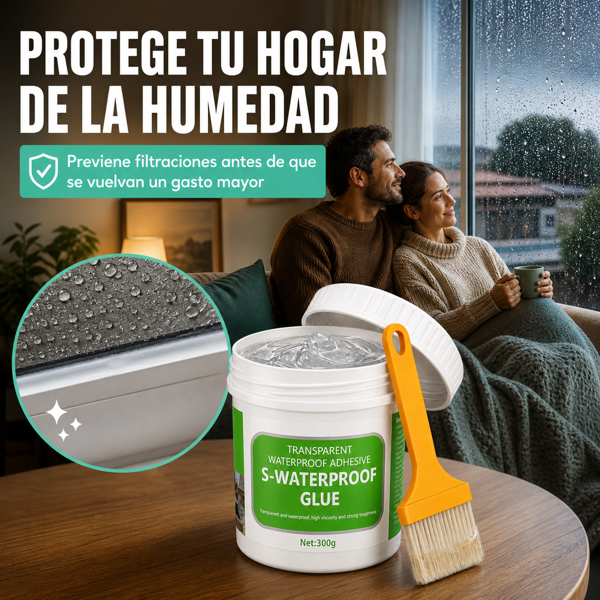 Sellador Impermeable Transparente (x2) + Brocha de Regalo