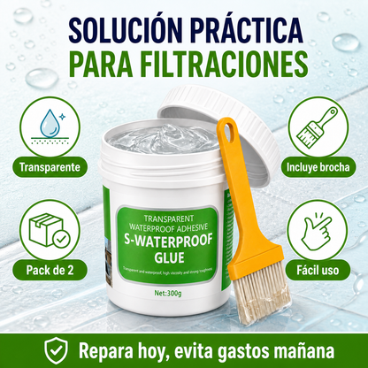 Sellador Impermeable Transparente (x2) + Brocha de Regalo