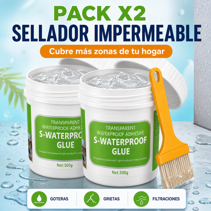 Sellador Impermeable Transparente (x2) + Brocha de Regalo
